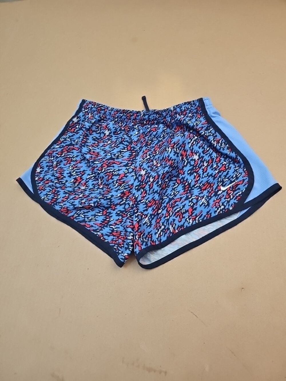 Nike Dri-FIT Running Shorts Girls Large Tempo Blue 3.5 Inseam Athletic 728086